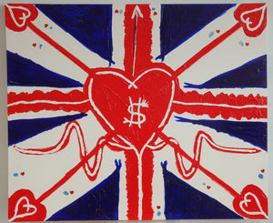 Union Jack(heart) $ painting (2019).
