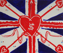 Load image into Gallery viewer, Union Jack(heart) $ painting (2019).