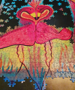 Jigsaw 1,000 piece Focused Flamingoes