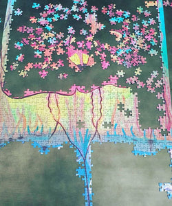Jigsaw 1,000 piece Focused Flamingoes