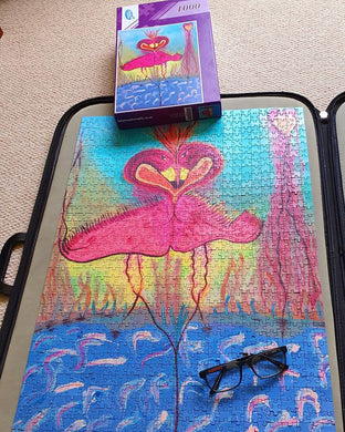 Jigsaw 1,000 piece Focused Flamingoes