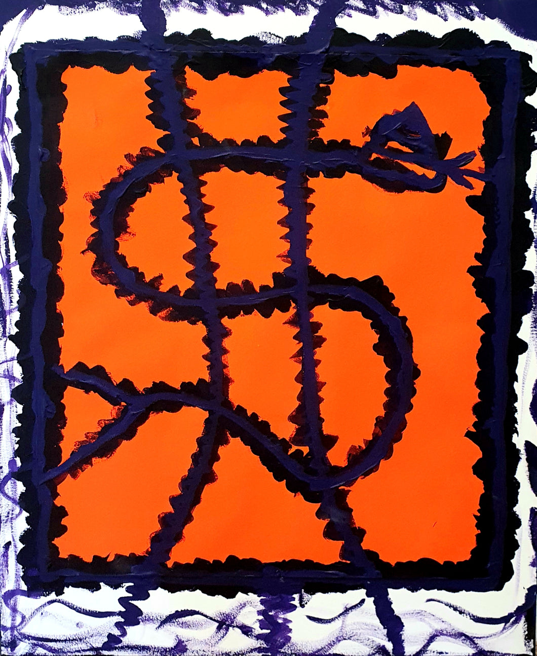 Orange purple stamp (2019)